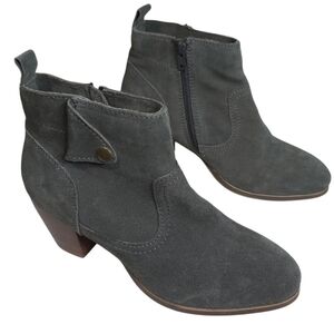 Diba Womens Sophia Suede Bootie Dark Gray Size 8.5 Minimalist Contemporary